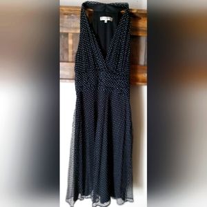 Evan Picone Polka Dot Halter Dress Sz 13